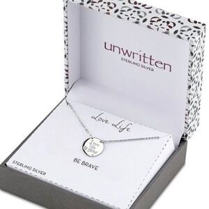 Unwritten Sterling Necklace Love Life Be Brave